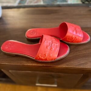 Tory Burch Everly High Frequency Slide Calf Leather Sandals